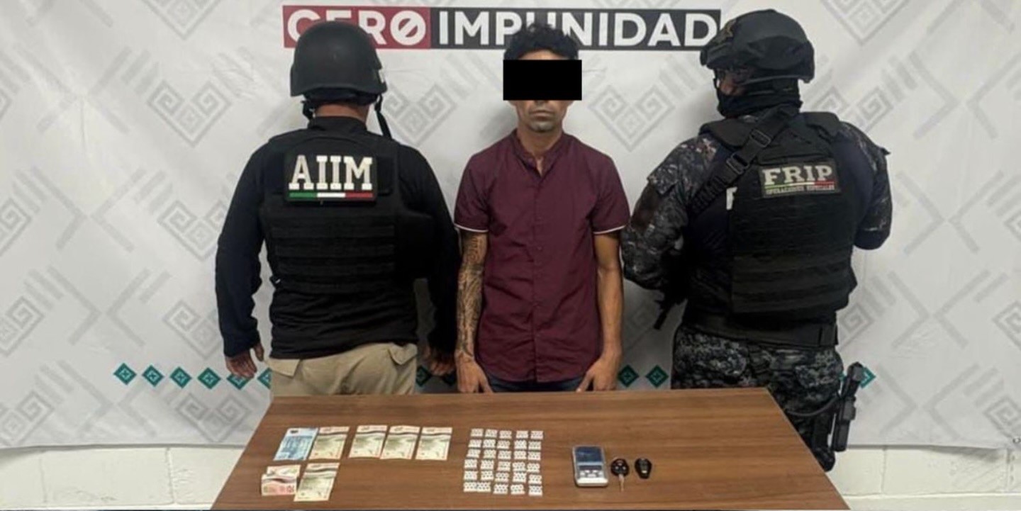 SSP y FGE detienen a presunto narcomenudista en Tuxtla Gutiérrez.