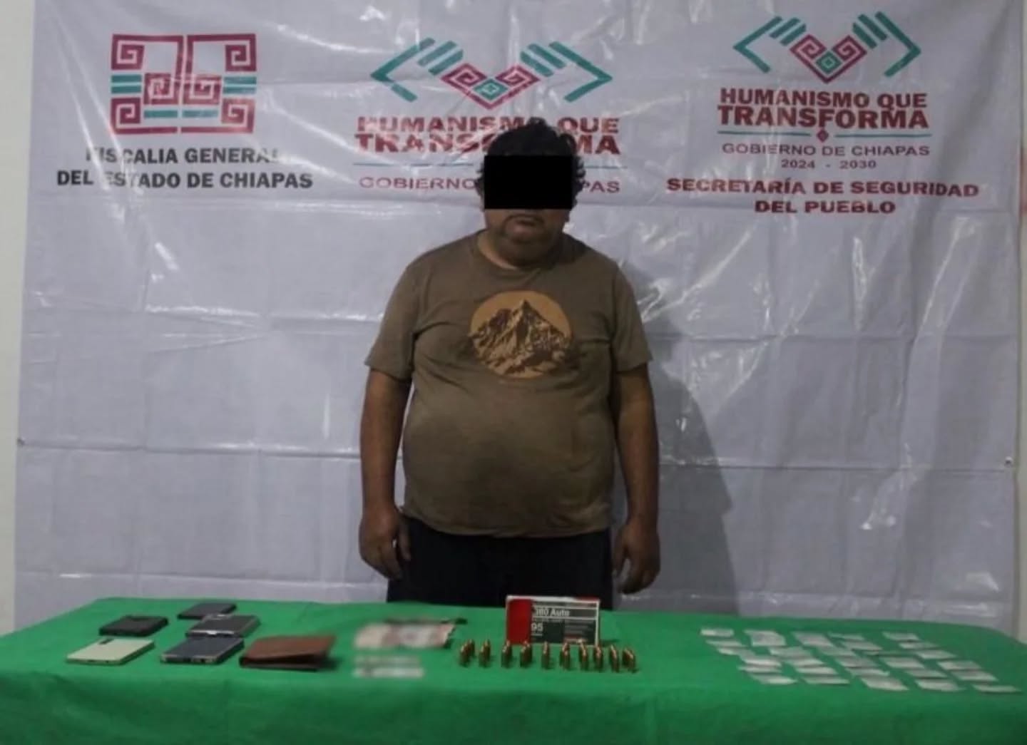 En operativo interinstitucional detienen a masculino con presuntos narcóticos en Frontera Comalapa.