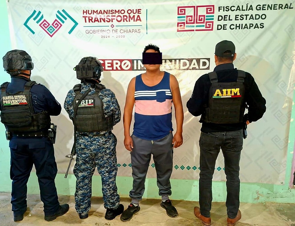 En operativo interinstitucional en San Cristóbal de Las Casas detienen a masculino con vehículo con reporte de robo
