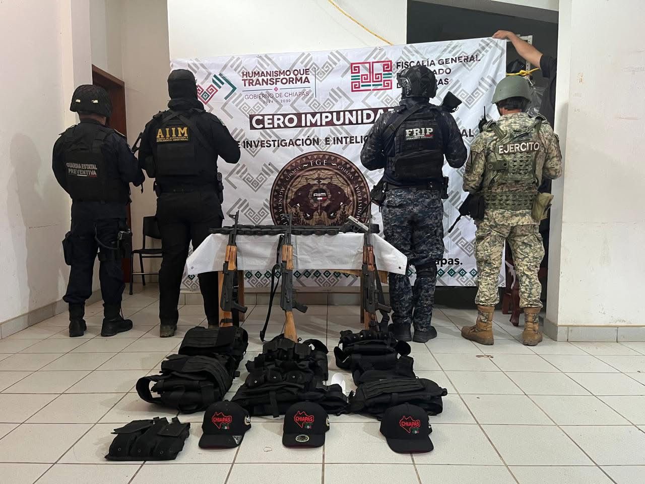 Grupo interinstitucional ejecuta cateo por la presunta comisión de hechos delictuosos en Benemérito de las Américas