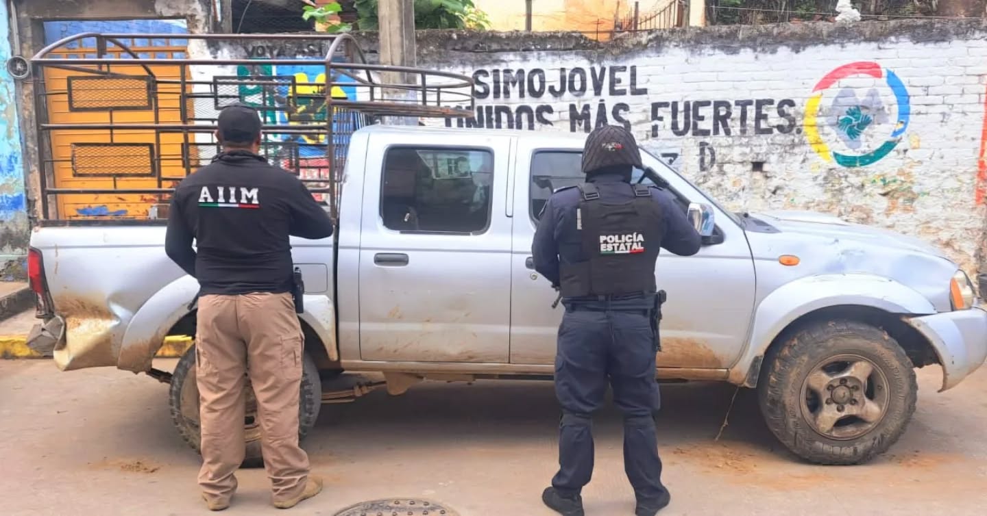 SSP y FGE recuperan vehículo con reporte de robo en Simojovel.