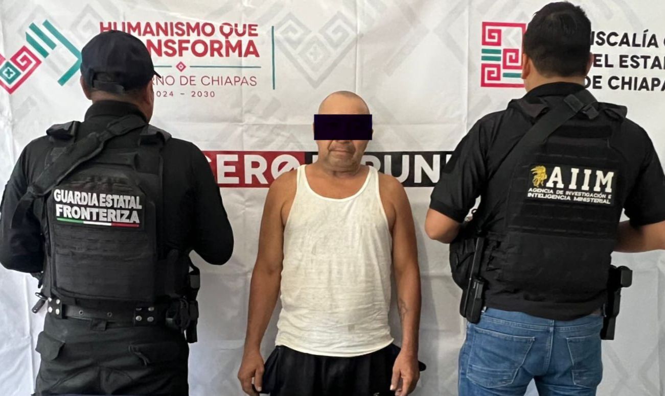 SSP y FGE detienen a masculino en posesión de presuntos narcóticos en Suchiate