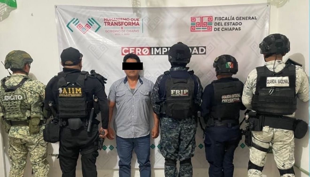 En operativo interinstitucional detienen a masculino presunto responsable de violencia familiar en Chicomuselo