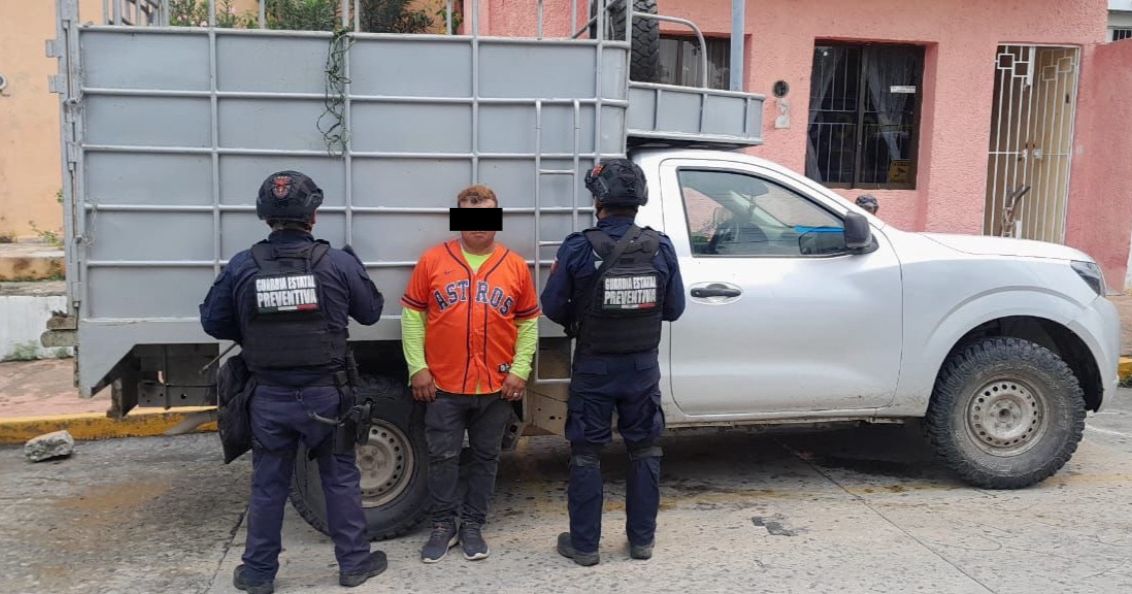 En operativo de seguridad detienen a masculino por el probable delito de abigeato en Reforma