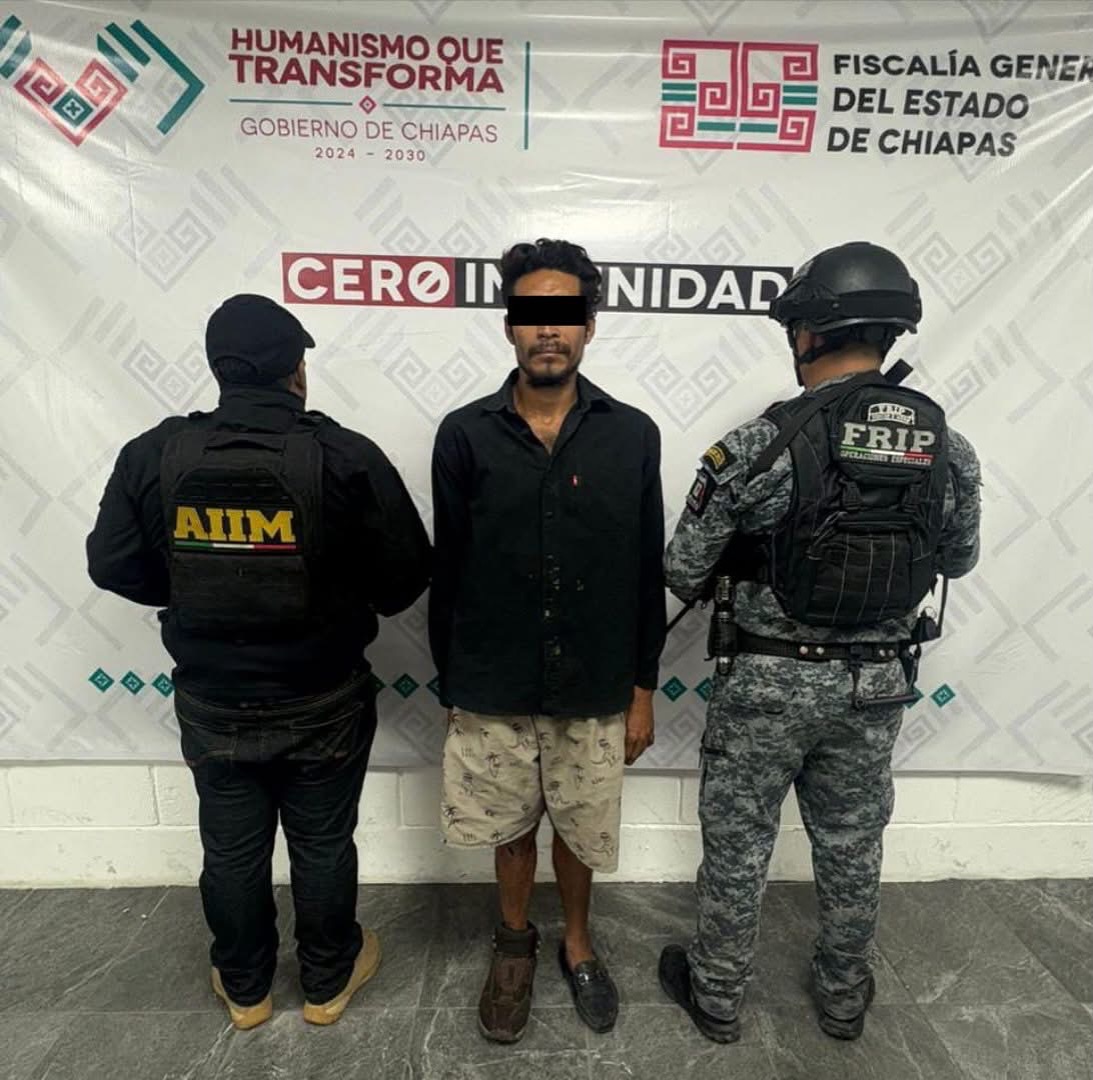 En Tuxtla, FRIP y AIIM aprehenden a presunto responsable de robo con violencia
