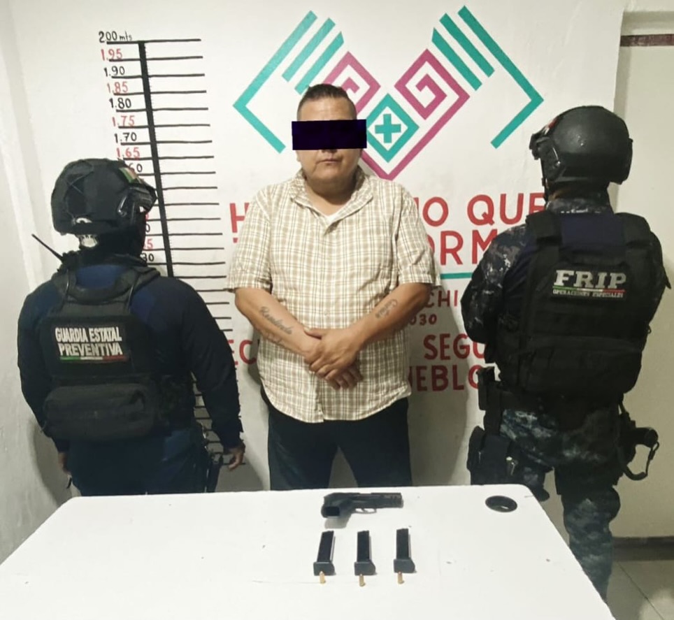 En operativo de seguridad detienen a una persona con arma en Berriozábal 