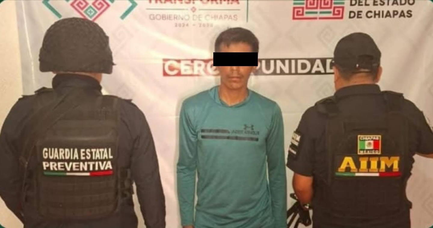 SSP y FGE aprehenden a presunto responsable de pederastia agravada, por hechos en Ocosingo