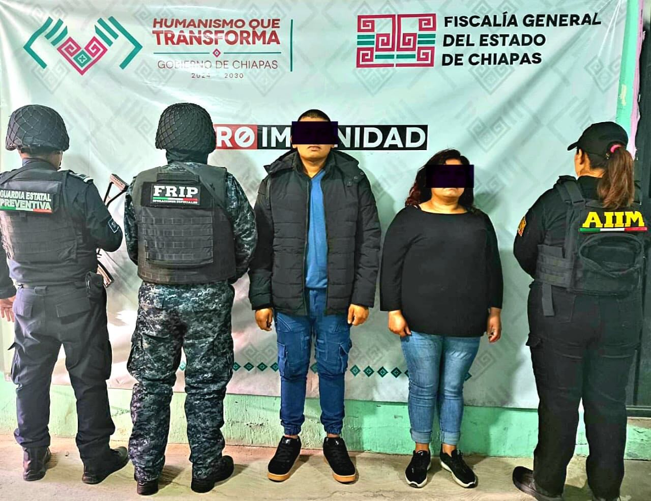 En San Cristóbal de Las Casas, en operativo de seguridad detienen a dos personas con presuntos narcóticos