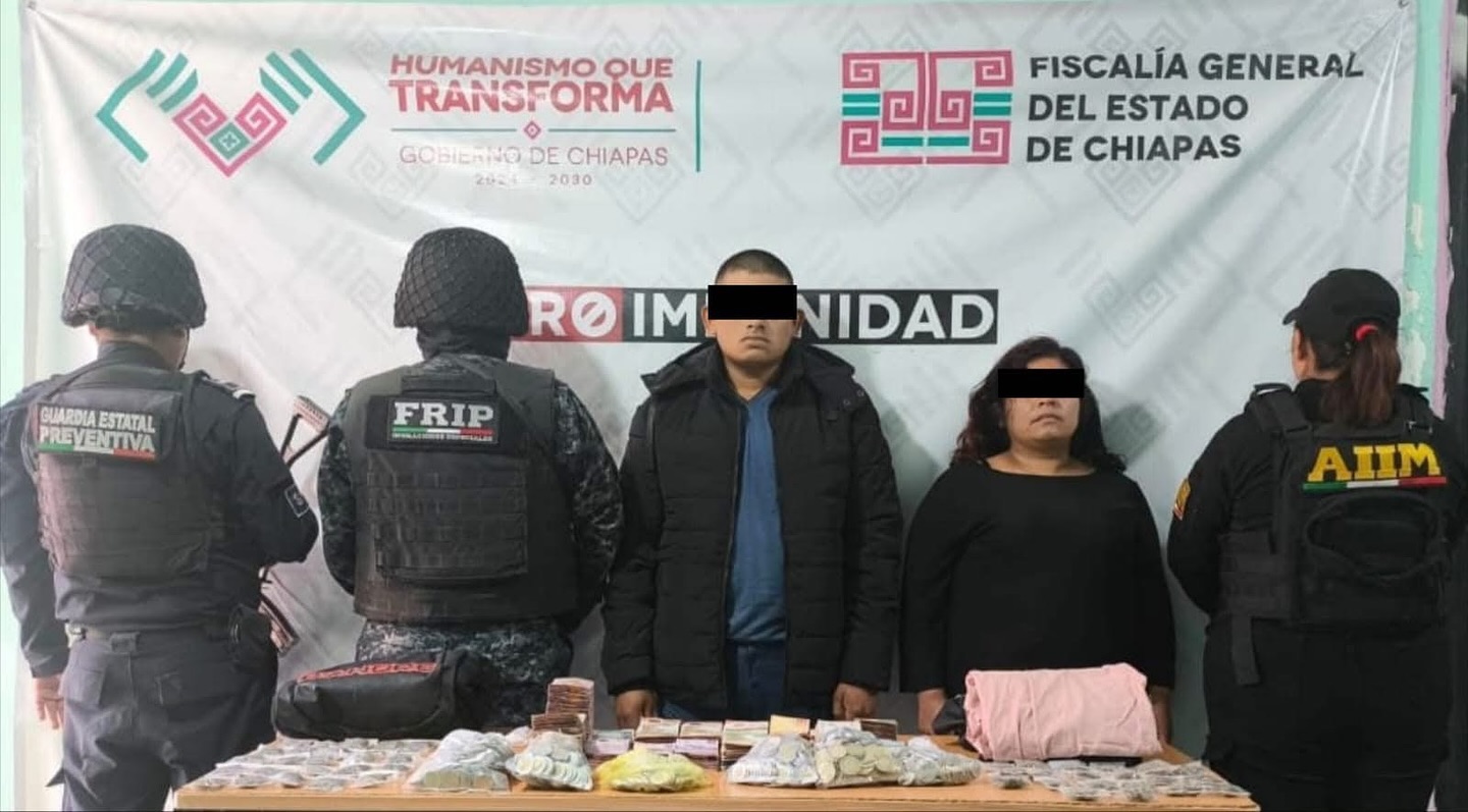 FRIP y AIIM detienen a dos personas por los delitos contra la salud y operaciones con recurso de procedencia ilícit