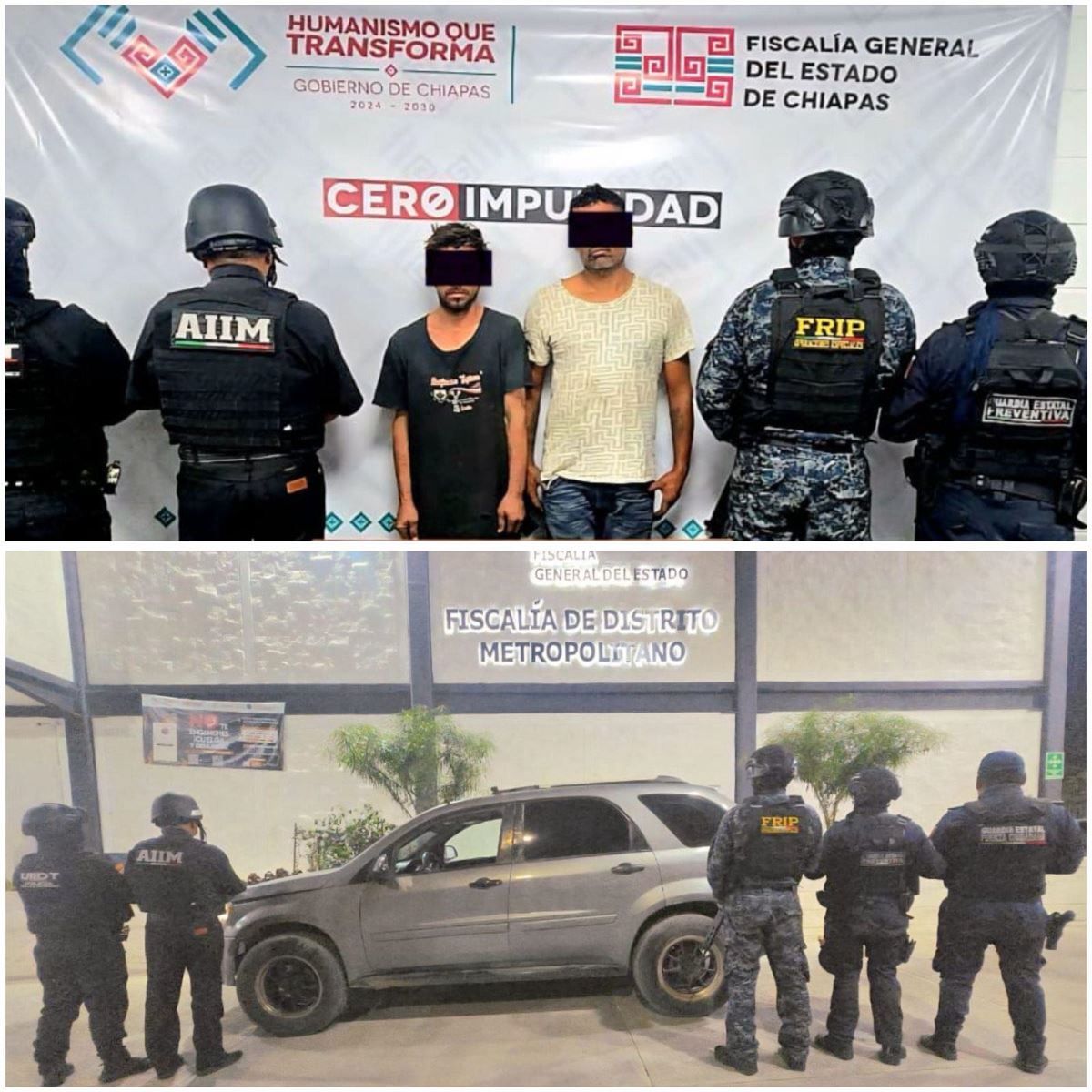 En operativo interinstitucional, en Tuxtla Gutiérrez detienen a dos masculinos por posesión de presuntos narcóticos