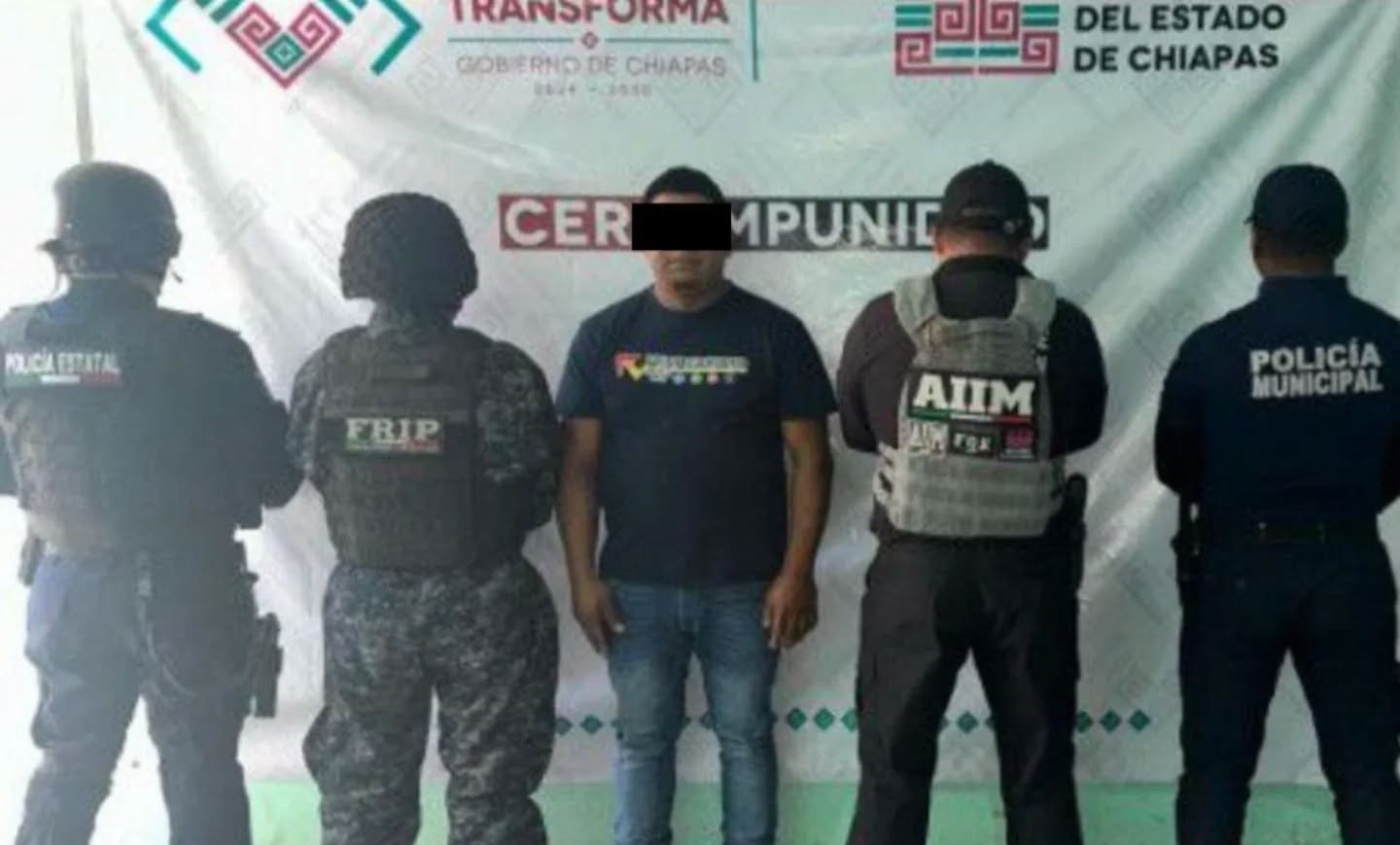 SSP y FGE detienen a masculino con vehículo con reporte de robo en San Cristóbal de Las Casas.