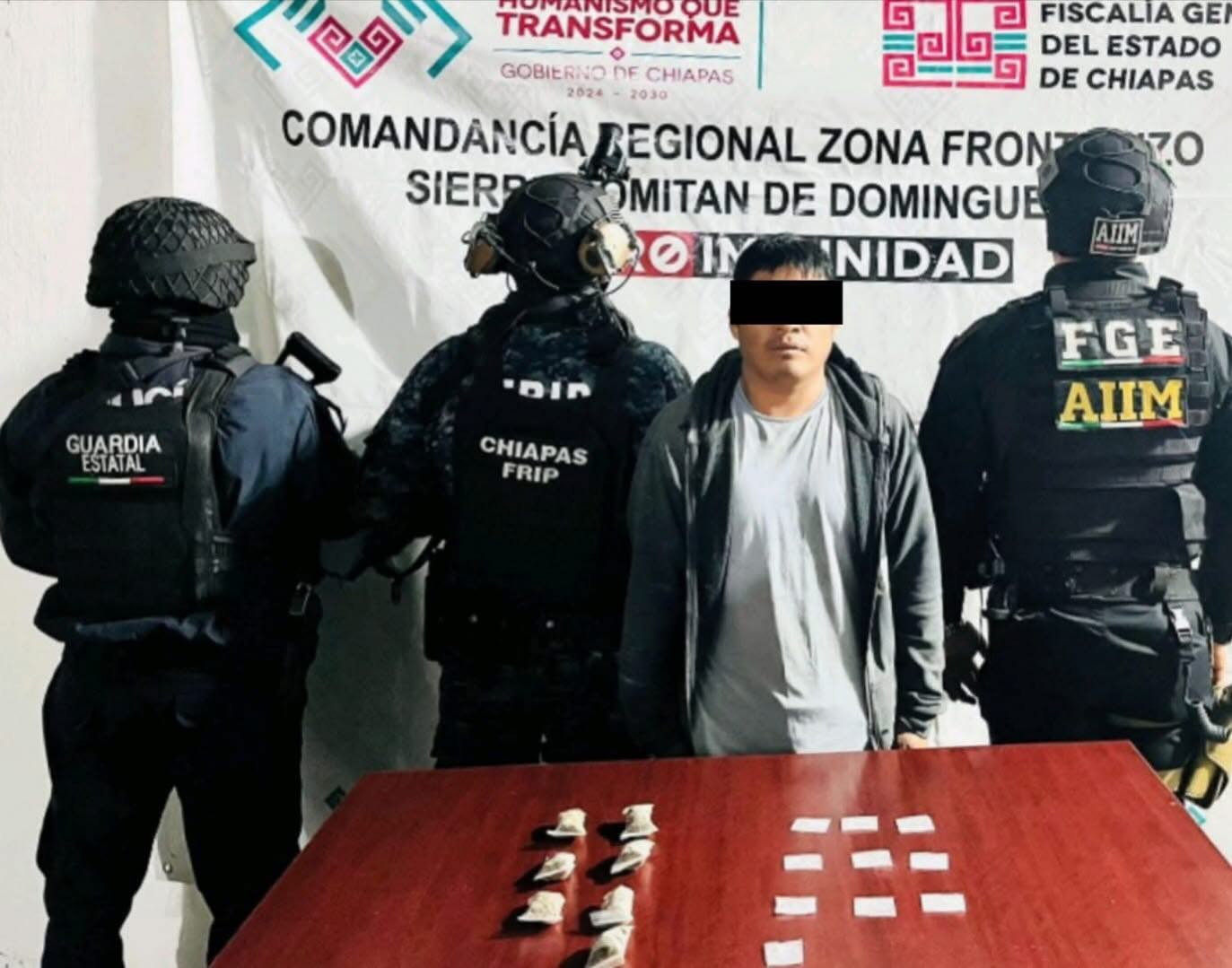 En Comitán, SSP y FGE detienen a una persona por el delito contra la salud