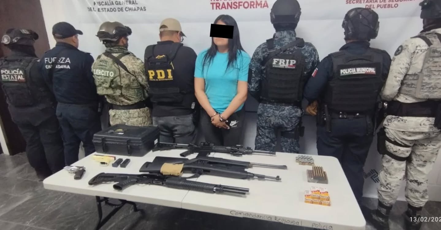 En operativo interinstitucional detienen a masculino con armas en Tuxtla Gutiérrez