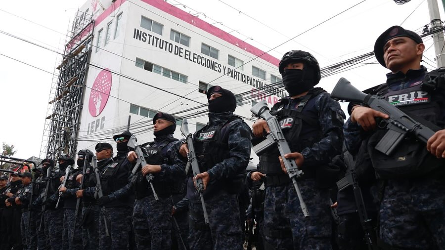 SSP custodia paquetería del proceso electoral de Oxchuc 2025 