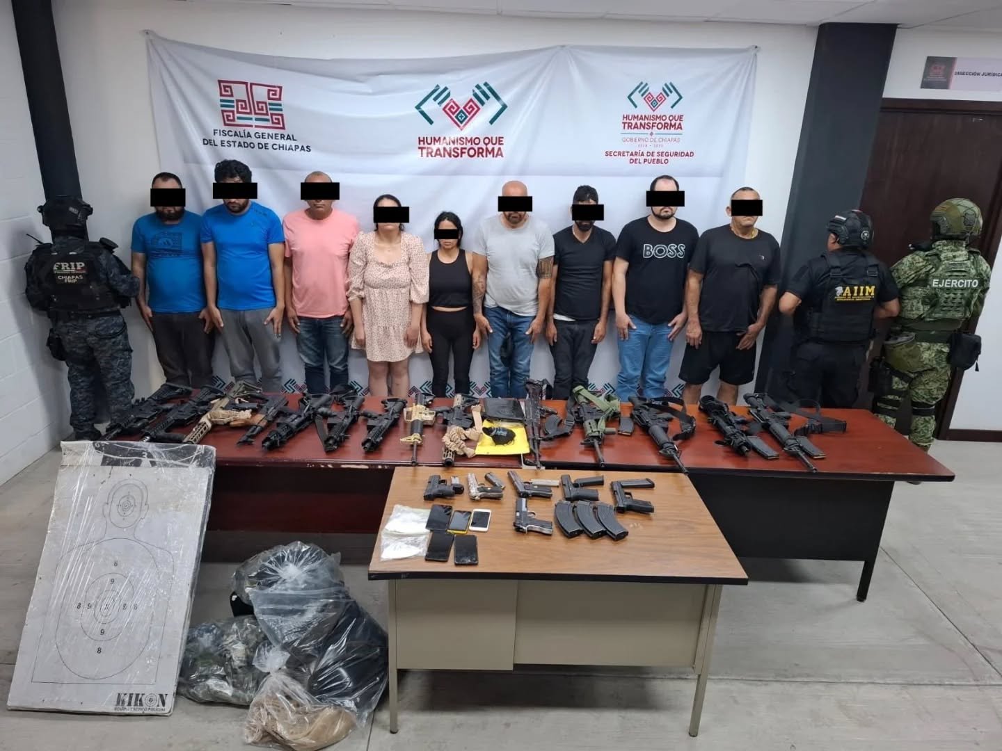 En operativo interinstitucional detienen a presuntos responsables de privación ilegal de la libertad en Tuxtla.