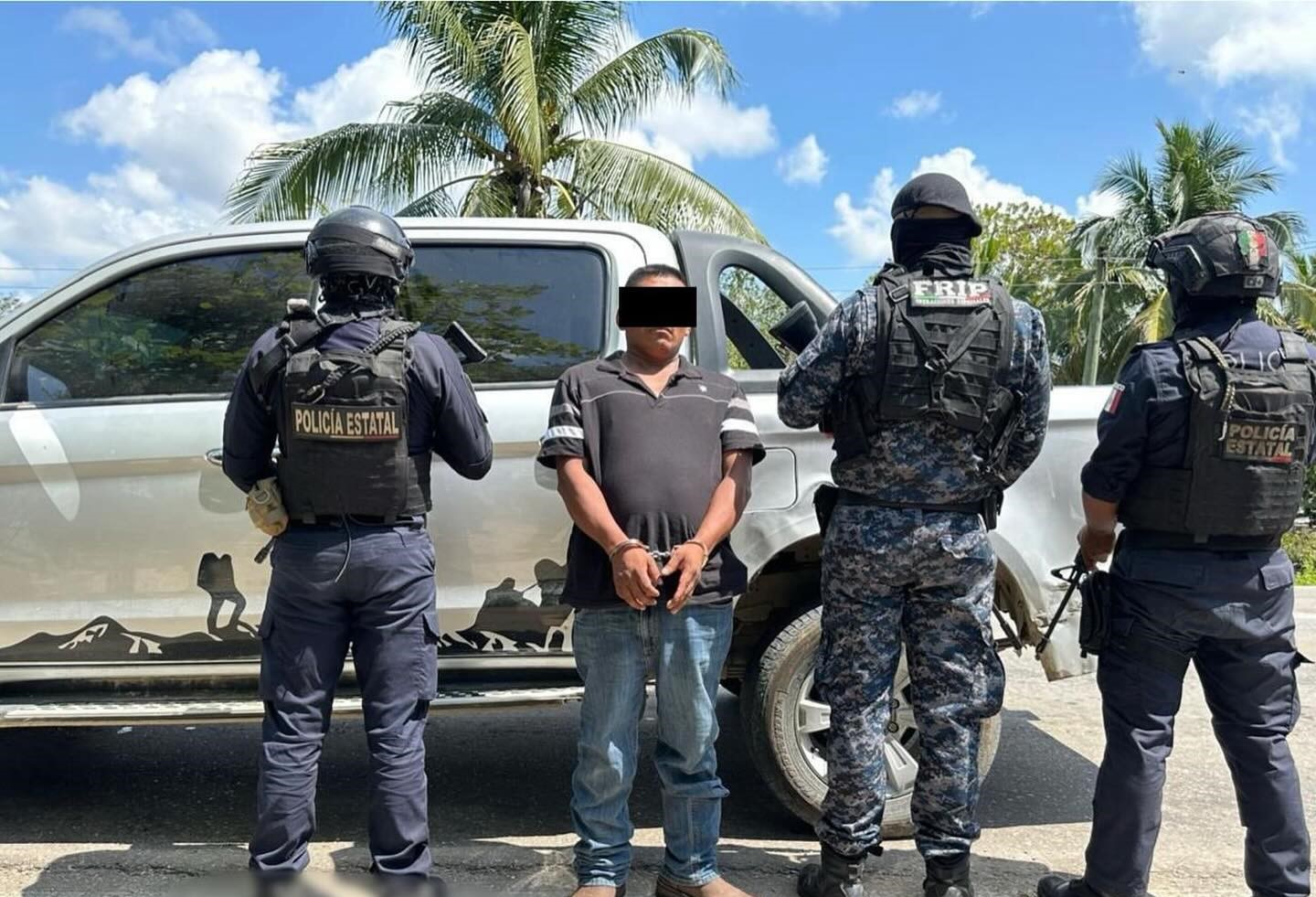En operativo de seguridad detienen a “El Diablo” presunto jefe de plaza de cártel en Nueva Palestina