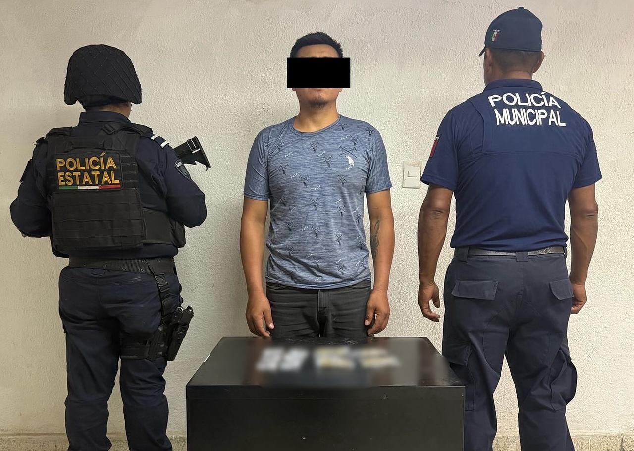 Autoridades de seguridad detienen a presunto narcomenudista en Tapilula, Chiapas.