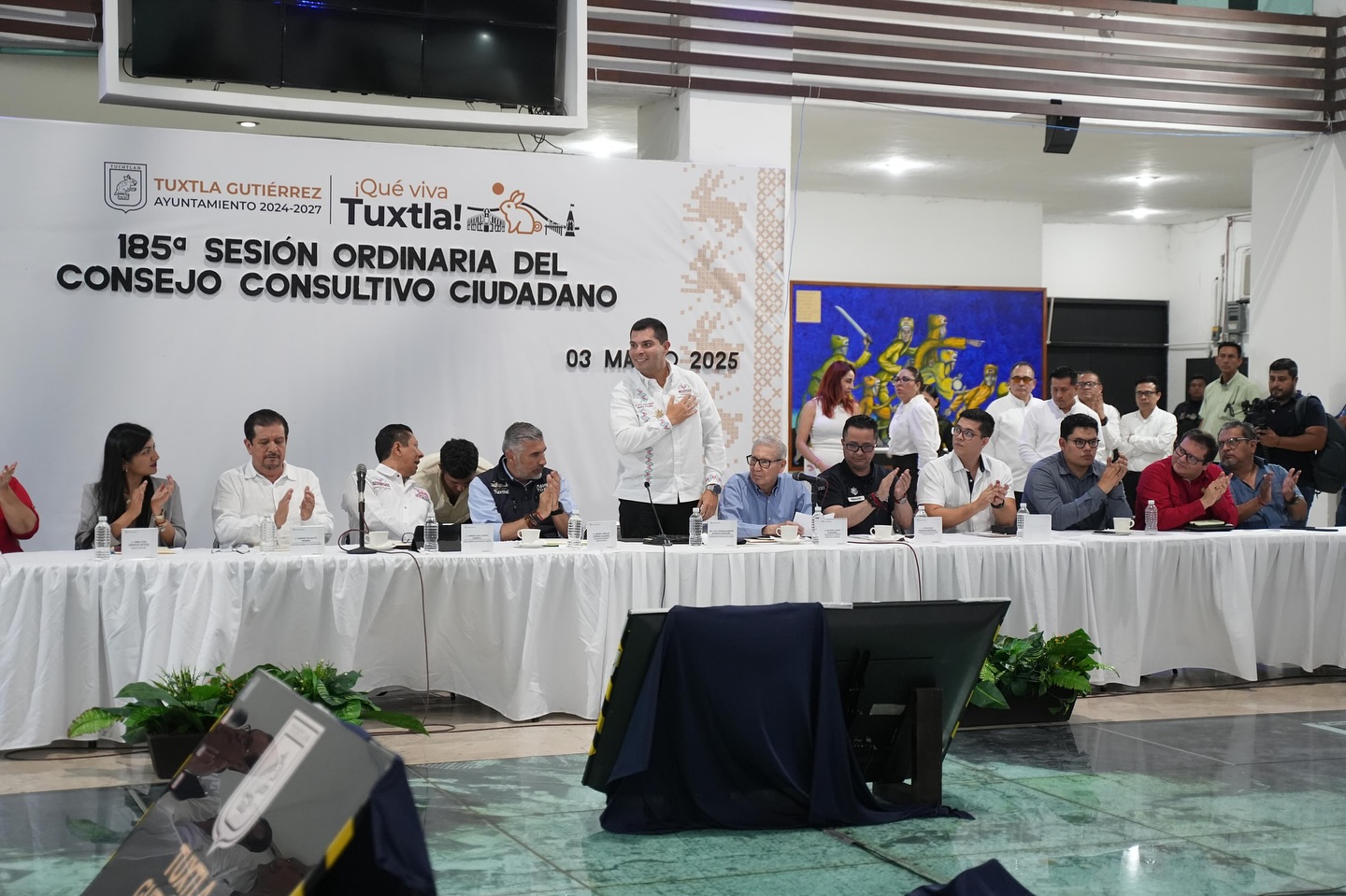 Titular de la SSP participa en la 185ª Sesión del Consejo Consultivo Ciudadano de Tuxtla Gutiérrez 