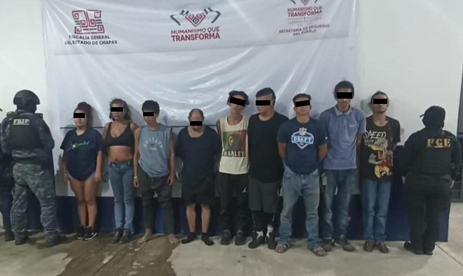 SSP y FGE detienen a presuntos narcomenudistas en Tapachula.