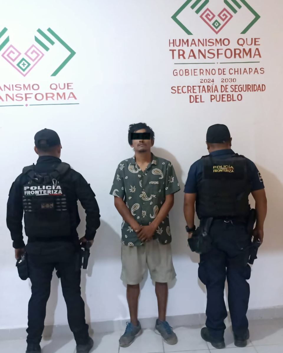 SSP detiene a masculino por resistencia de particulares en el municipio de Arriaga.