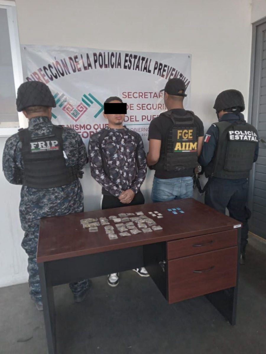SSP y FGE detienen a masculino con presunta droga en San Cristóbal de Las Casas