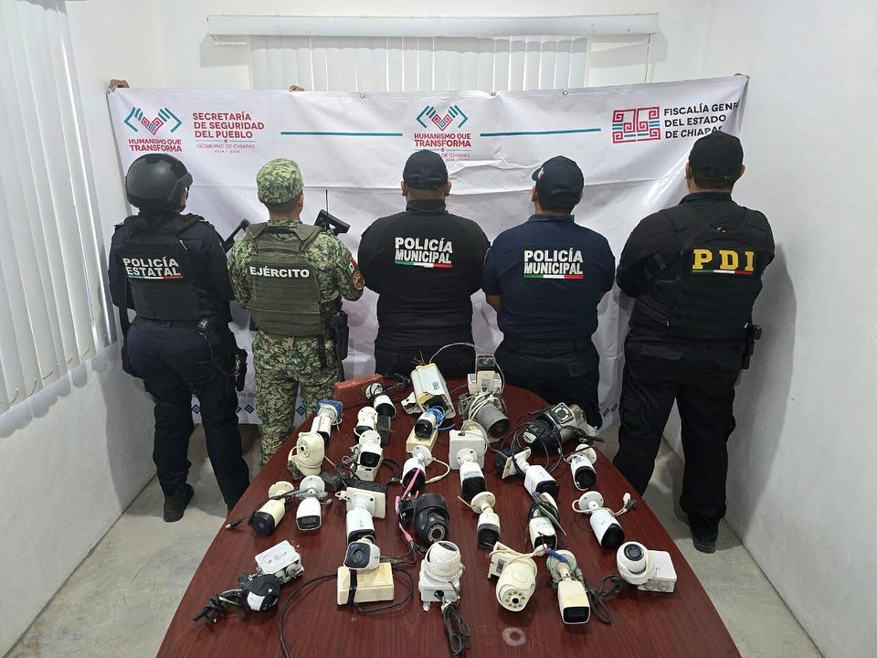 En operativo interinstitucional desarticulan sistema de videovigilancia en Tonalá.