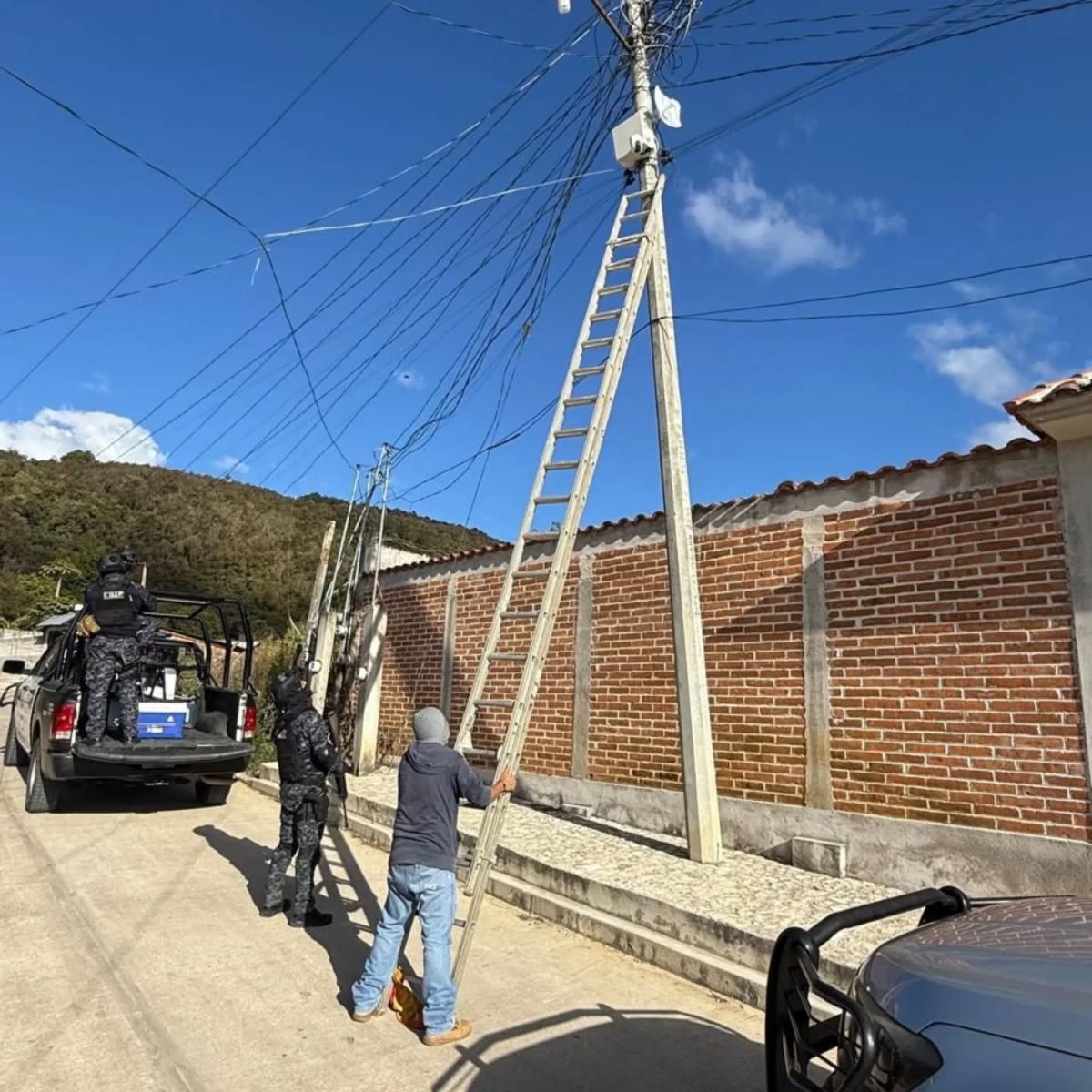 SSP y FGE logran desmantelar sistema de videovigilancia en Teopisca.