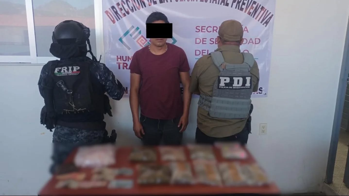 SSP y FGE detienen a presunto narcomenudista de los Altos de Chiapas.