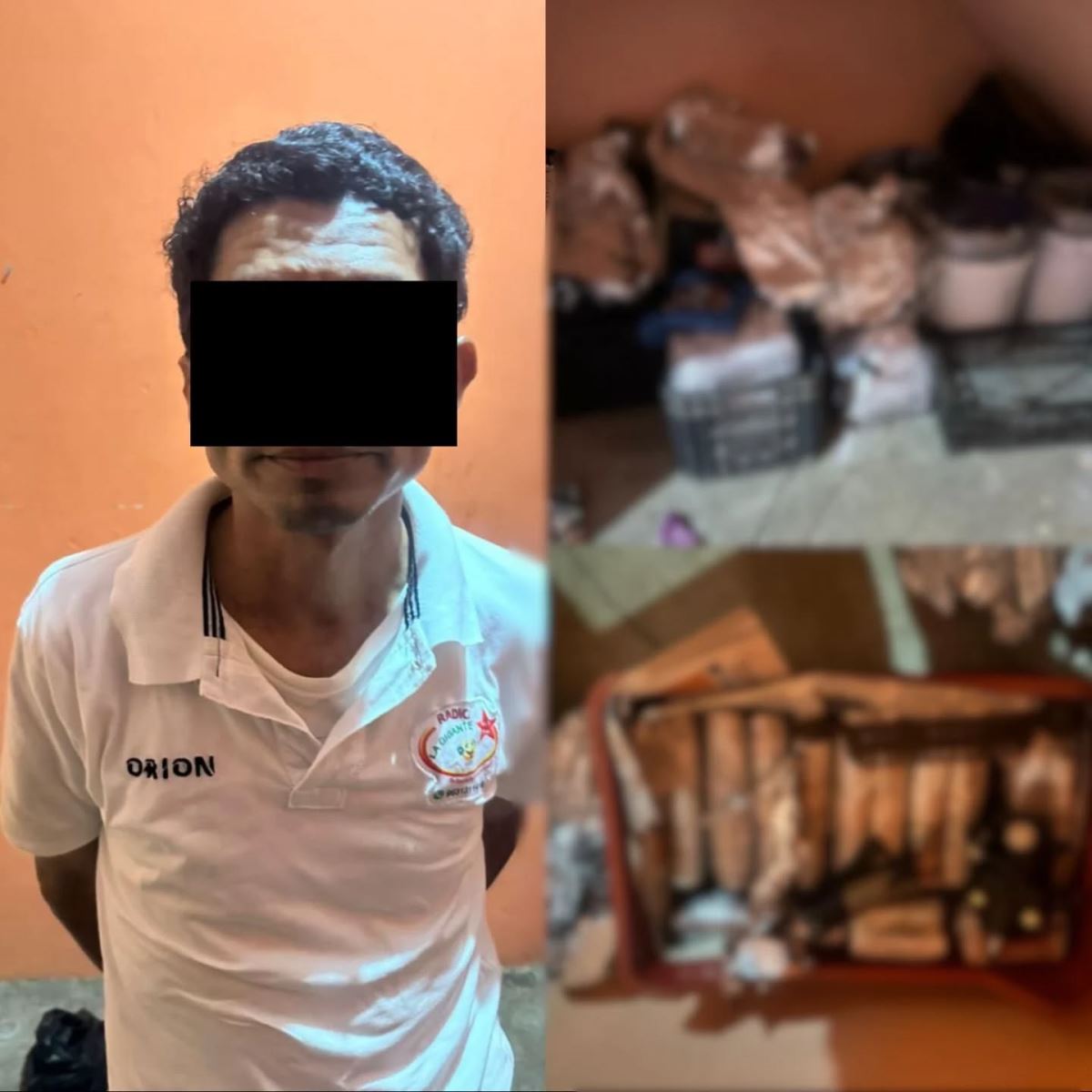 SSP y FGE detienen a masculino con artefactos explosivos artesanales en Frontera Comalapa.